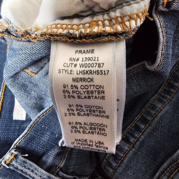 Frame Denim 25 Le High Skinny Jeans Released Step Hem Merrick Preppy Medium Wash - Picture 9 of 9